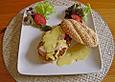 Chickenburger mit Eier-Currysauce