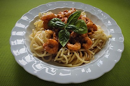 Spaghetti aglio olio e scampi 4