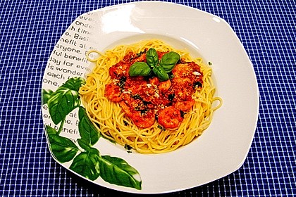 Spaghetti aglio olio e scampi 9