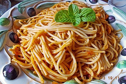 Spaghetti aglio olio e scampi 20