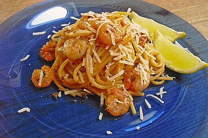 Spaghetti aglio olio e scampi 17