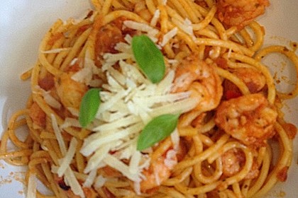 Spaghetti aglio olio e scampi 27