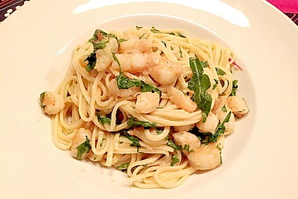 Spaghetti aglio olio e scampi 28