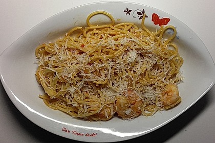 Spaghetti aglio olio e scampi 30