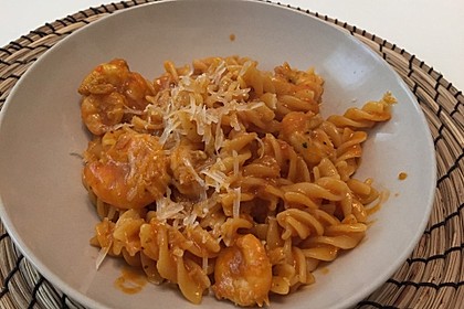 Spaghetti aglio olio e scampi 33
