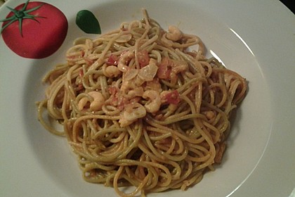 Spaghetti aglio olio e scampi 23