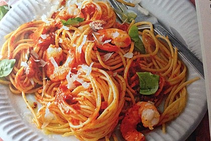 Spaghetti aglio olio e scampi 15