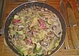 Zucchini-Champignon-Pfanne mit Feta