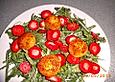 Rauke und Erdbeeren