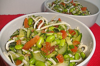 Asiatischer Nudelsalat mit Sojabohnen 1