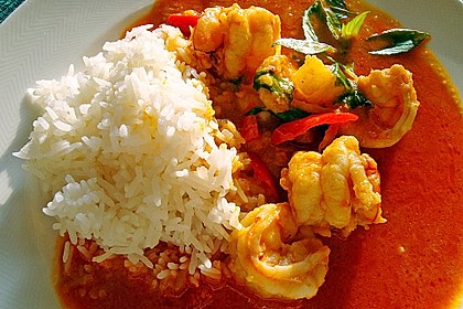 Südthailändisches Curry mit Garnelen und Ananas 1