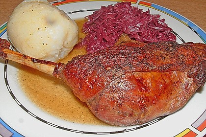 G&auml;nsekeulen im Bratschlauch