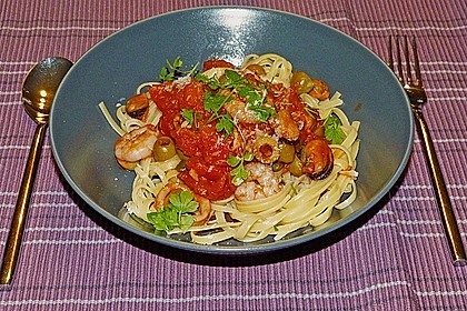 Spaghetti mit Meeresfr&uuml;chten 1