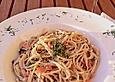 Lachs mit Spaghetti in Wei&szlig;wein-Sahne So&szlig;e