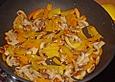 Gyros Spezial &uuml;berbacken mit Paprika in Metaxaso&szlig;e