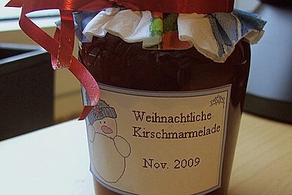 Weihnachtliche Kirschmarmelade 7
