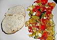 Gem&uuml;sepfanne mit Knoblauchbrot