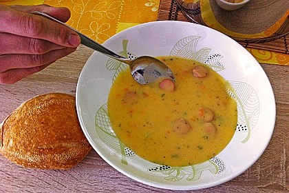 Kohlrabicremesuppe mit Fleischkl&ouml;&szlig;chen 15