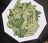 Bandnudeln mit Spinat-Sahne (Bild)