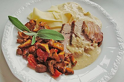 Gef&uuml;lltes Schweinsfilet in zarter Senfsauce 4