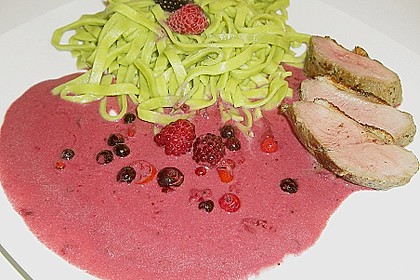 Entenbrust in rosa Pfeffer-Fruchtsauce 5