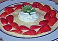 Maisgrie&szlig;flammeri mit Erdbeeren