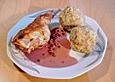 Kaninchen/Hase mit Preiselbeersahnesauce