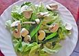 Salat mit Filet und Shrimps