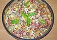 Spagettipizza mit Salami