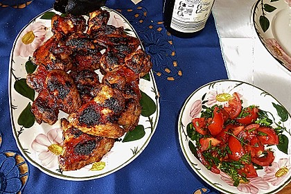 BBQ Chicken Wings Hot & Spicy 6