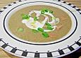 Kartoffel - Wurst - Suppe mit K&auml;se