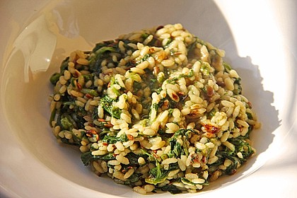 Spinatreis mit Zitrone 4