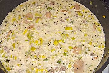 Käse-Porree-Suppe