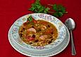 Scharfe Bohnensuppe mit Paprika