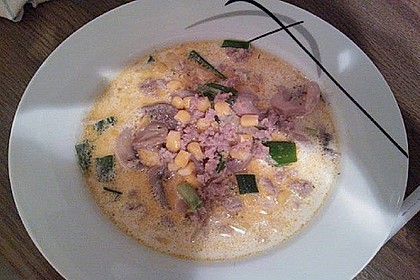 K&auml;sesuppe mit Hackfleisch 5