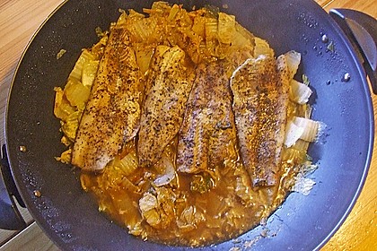 Fischfilet auf Chinakohl 3