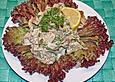 Champignoncreme auf Radicchio
