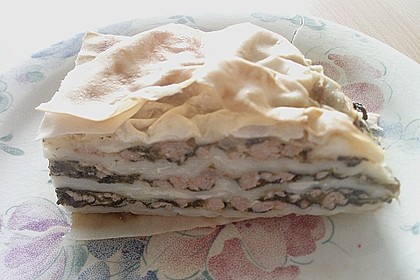 Teigpastete mit Spinat und Hackfleisch 9