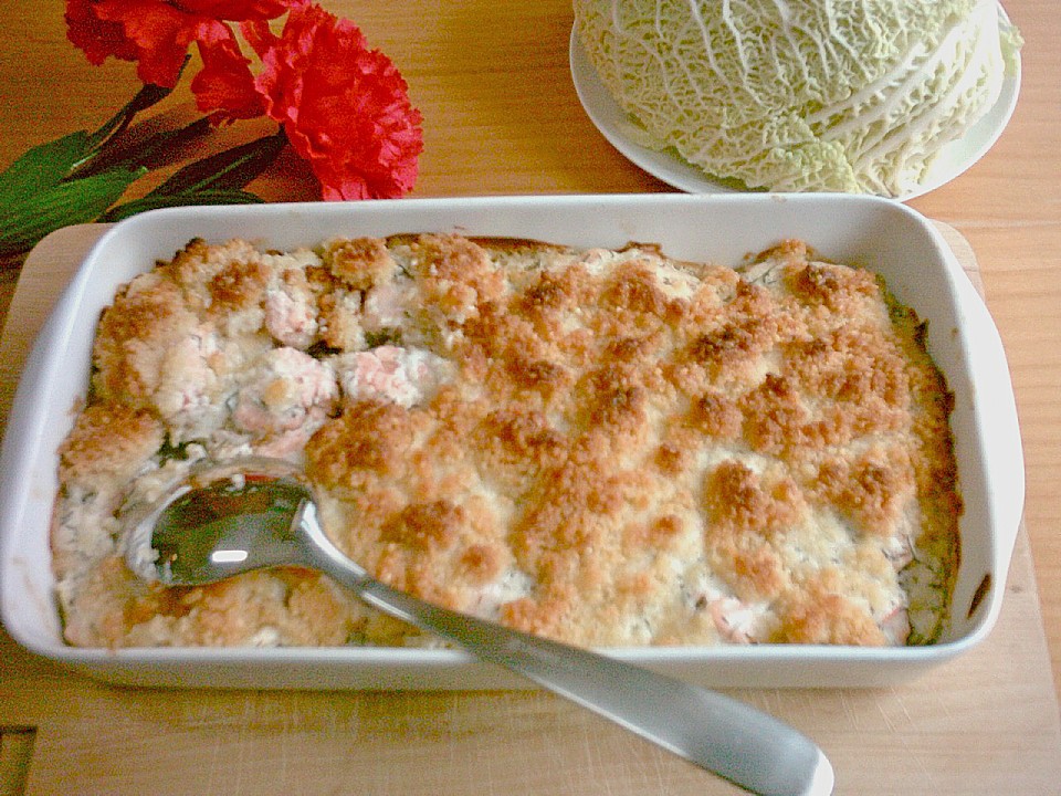 Wirsing - Lachs - Gratin (Rezept mit Bild) von tilla | Chefkoch.de