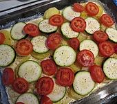 Tomaten - Zucchini Gratin mit Filet (Bild)