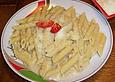 Penne mit Walnuss - Sahnesauce
