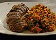 R&uuml;cken vom Jungweideschaf mit Bulgursalat