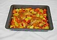 Knusprige H&auml;hnchenschenkel mit Kartoffeln und Gem&uuml;se