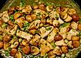 Putengulasch mit Champignons