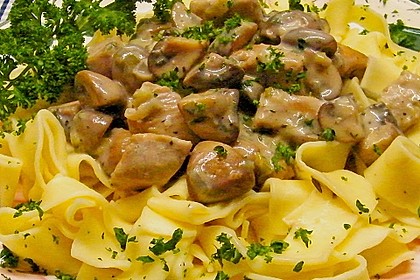 Putengulasch mit Champignons 1