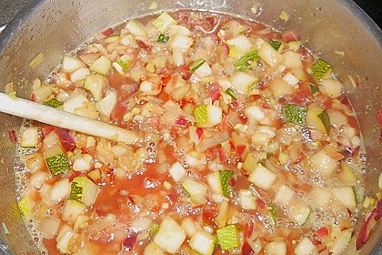 Zucchini-Pflaume-Zwiebel-Chutney