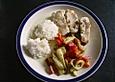 Gebratener Kabeljau und Paprika-Fenchel-Gem&uuml;se an Reis mit einfacher Zitronensauce