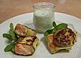Lachs im Zucchinimantel an Minz-Tzatziki