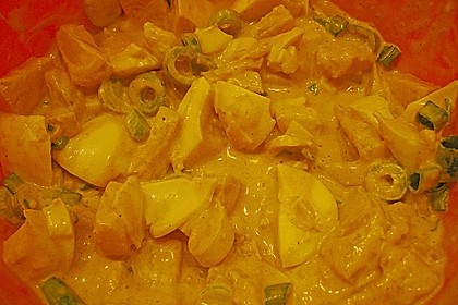 Eiersalat mit selbstgemachter Curry-Mayonnaise und Ananas 5