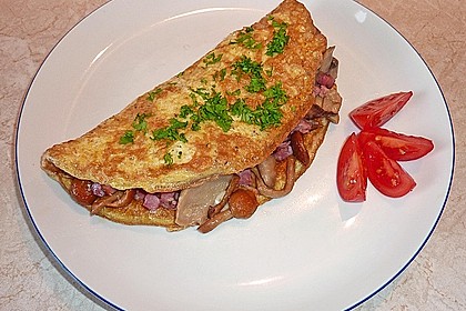 Omelette mit Pfifferlingen 5